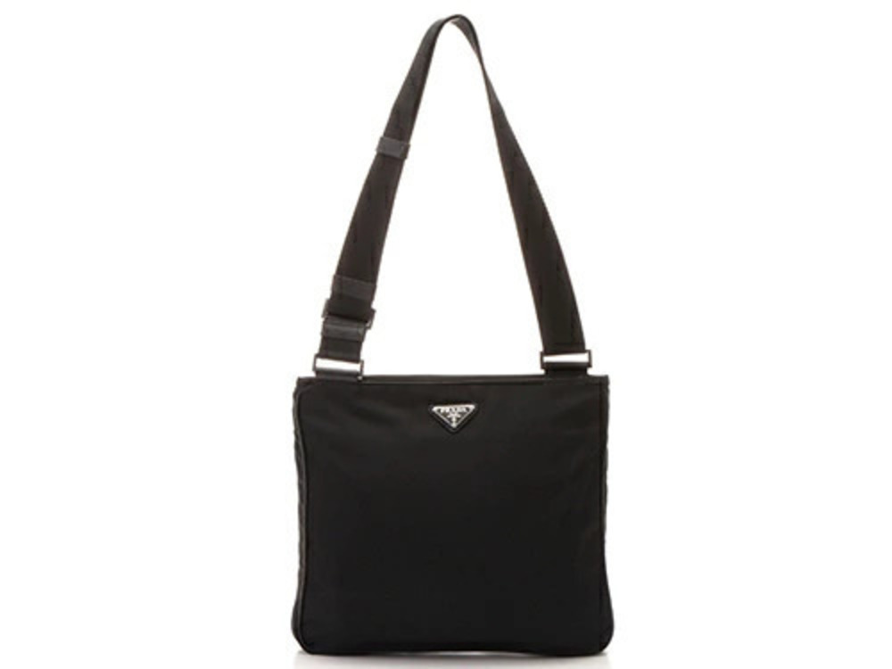 Prada Tessuto Saffiano shoulder bag leather black